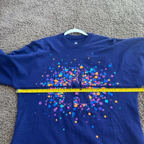 Disney World Spirit Jersey Purple Dolman Sweatshiet Crew Neck Oversized Cotton S - Picture 8 of 10